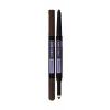 Maybelline Express Brow Satin Duo Μολύβι για τα φρύδια για γυναίκες 0,71 gr Απόχρωση Dark Brown