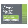 Dove Men + Care Extra Fresh Body + Face Bar Στερεό σαπούνι για άνδρες 90 gr