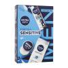 Nivea Men Fresh Sensitive Σετ δώρου κρέμα προσώπου, σώματος και χεριών Men Creme 30 ml + αντιιδρωτικό Men Invisible Black &amp; White Fresh 150 ml + αφρόλουτρο Men Sensitive 250 ml