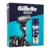 Gillette Mach3 Charcoal Σετ δώρου ξυραφάκι Mach3 Charcoal 1 τεμ. + Gel ξυρίσματος Σειρά Gel Series Shave Gel Cleansing With Charcoal 200 ml