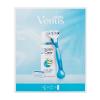 Gillette Venus Σετ δώρου ξυριστική μηχανή Venus Smooth 1 τεμ. + ανταλλακτική κεφαλή 1 τεμ. + τζελ ξυρίσματος Satin Care Sensitive Aloe Vera 75 ml ελλατωματική συσκευασία