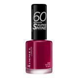 Rimmel London 60 Seconds Super Shine Βερνίκια νυχιών για γυναίκες 8 ml Απόχρωση 320 Rapid Ruby