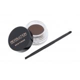 Makeup Revolution London Brow Pomade Τζέλ φρυδιών για γυναίκες 2,5 gr Απόχρωση Dark Brown