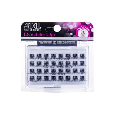 Ardell Double Up Knotted Trio Lash Ψεύτικες βλεφαρίδες για γυναίκες 32 τεμ Απόχρωση Long Black