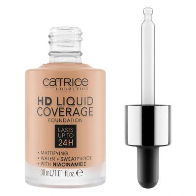 Catrice HD Liquid Coverage 24H Make up για γυναίκες 30 ml Απόχρωση 040 Warm Beige