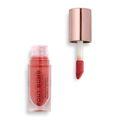 Makeup Revolution London Pout Bomb Lip Gloss για γυναίκες 4,6 ml Απόχρωση Peachy