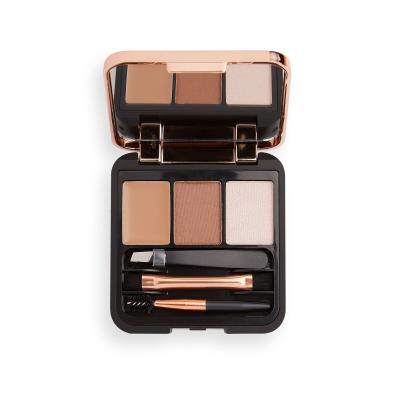 Makeup Revolution London Brow Sculpt Kit Προϊόντα για τη διαμόρφωση φρυδιών για γυναίκες 2,2 gr Απόχρωση Brown