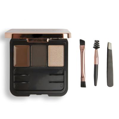 Makeup Revolution London Brow Sculpt Kit Προϊόντα για τη διαμόρφωση φρυδιών για γυναίκες 2,2 gr Απόχρωση Dark Brown