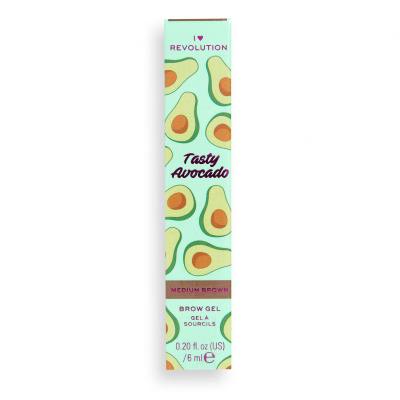 I Heart Revolution Tasty Avocado Brow Gel Μάσκαρα φρυδιών για γυναίκες 6 ml Απόχρωση Medium Brown