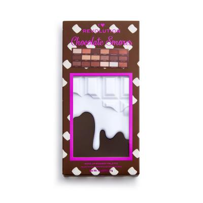 I Heart Revolution Chocolate Eyeshadow Palette Σκιές ματιών για γυναίκες 18 gr Απόχρωση Smores Chocolate