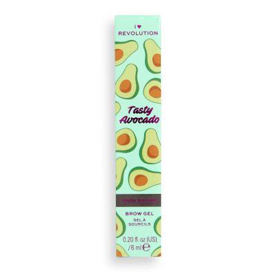 I Heart Revolution Tasty Avocado Brow Gel Μάσκαρα φρυδιών για γυναίκες 6 ml Απόχρωση Dark Brown