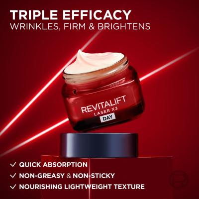 L&#039;Oréal Paris Revitalift Laser X3 Day Cream Σετ δώρου Κρέμα προσώπου ημέρας Revitalift Laser X3 50 ml + κρέμα προσώπου  νύχτας Revitalift Laser X3 50 ml