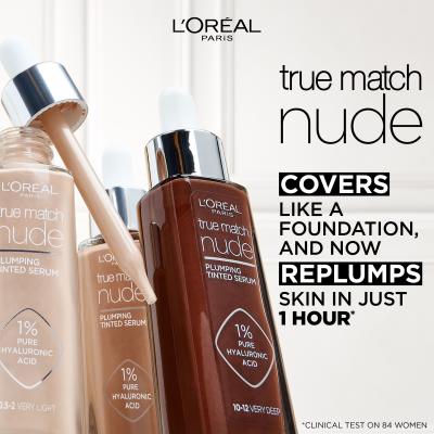 L&#039;Oréal Paris True Match Nude Plumping Tinted Serum Make up για γυναίκες 30 ml Απόχρωση 4-5 Medium