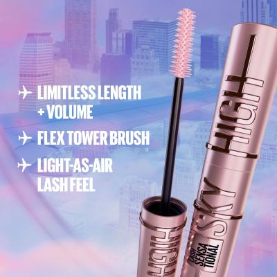 Maybelline Lash Sensational Sky High Μάσκαρα για γυναίκες 7,2 ml Απόχρωση 01 Very Black