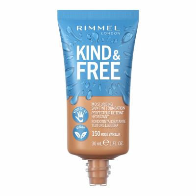 Rimmel London Kind &amp; Free Skin Tint Foundation Make up για γυναίκες 30 ml Απόχρωση 150 Rose Vanilla