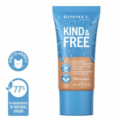 Rimmel London Kind &amp; Free Skin Tint Foundation Make up για γυναίκες 30 ml Απόχρωση 150 Rose Vanilla