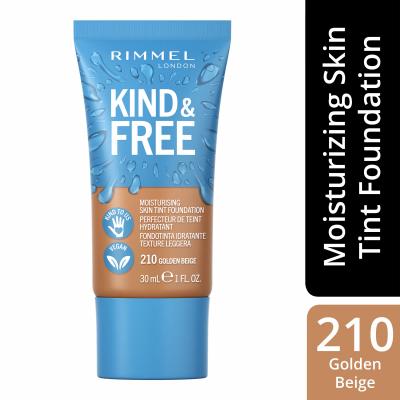 Rimmel London Kind &amp; Free Skin Tint Foundation Make up για γυναίκες 30 ml Απόχρωση 210 Golden Beige