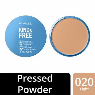 Rimmel London Kind &amp; Free Healthy Look Pressed Powder Πούδρα για γυναίκες 10 gr Απόχρωση 020 Light