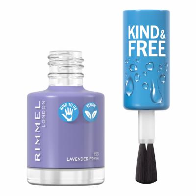 Rimmel London Kind &amp; Free Βερνίκια νυχιών για γυναίκες 8 ml Απόχρωση 153 Lavender Light