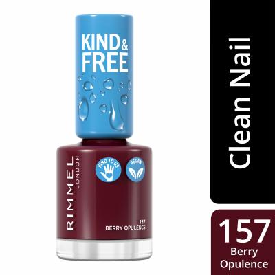 Rimmel London Kind &amp; Free Βερνίκια νυχιών για γυναίκες 8 ml Απόχρωση 157 Berry Opulence