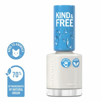 Rimmel London Kind &amp; Free Βερνίκια νυχιών για γυναίκες 8 ml Απόχρωση 151 Fresh Undone