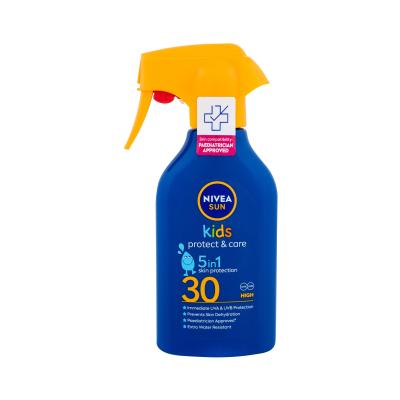 Nivea Sun Kids Protect &amp; Care Sun Spray 5 in 1 SPF30 Αντιηλιακό προϊόν για το σώμα για παιδιά 270 ml