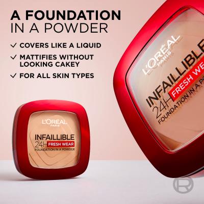 L&#039;Oréal Paris Infaillible 24H Fresh Wear Foundation In A Powder Make up για γυναίκες 9 gr Απόχρωση 040 Cashmere