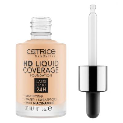 Catrice HD Liquid Coverage 24H Make up για γυναίκες 30 ml Απόχρωση 005 Ivory Beige