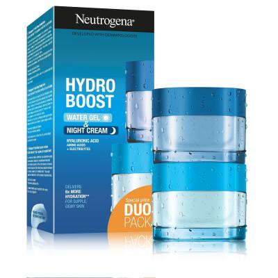 Neutrogena Hydro Boost Σετ δώρου Κρέμα προσώπου ημέρας Hydro Boost Water Gel 50 ml + κρέμα προσώπου νύχτας Hydro Boost Sleeping Cream 50 ml