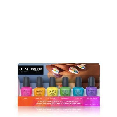 OPI Nail Lacquer Power Of Hue Collection Σετ δώρου Βερνίκι νυχιών 3,75 ml + βερνίκι νυχιών 3,75 ml Mango for It NL B011 + βερνίκι νυχιών 3,75 ml Bee Unapologetic NL B010 + βερνίκι νυχιών 3,75 ml Make Rainbows NL B009 + βερνίκι νυχιών 3,75 ml Feel Bluetiful NL B008 + βερνίκι νυχιών 3,75 ml Go to Grap