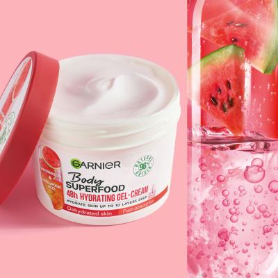 Garnier Body Superfood 48h Hydrating Gel-Cream Watermelon &amp; Hyaluronic Acid Κρέμα σώματος για γυναίκες 380 ml