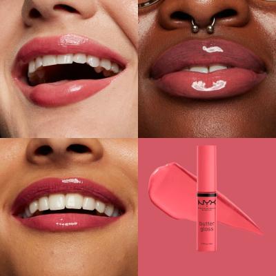 NYX Professional Makeup Butter Gloss Lip Gloss για γυναίκες 8 ml Απόχρωση 36 Sorbet