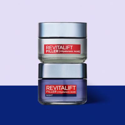 L&#039;Oréal Paris Revitalift Filler HA Duo Set Σετ δώρου Κρέμα προσώπου ημέρας Revitalift Filler HA 50 ml + κρέμα προσώπου νύχτας Revitalift Filler HA 50 ml