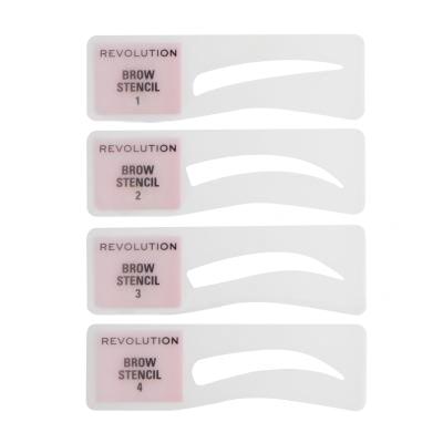 Makeup Revolution London Brow Powder Stamp &amp; Stencil Πούδρα φρυδιών για γυναίκες 0,65 gr Απόχρωση Dark Brown