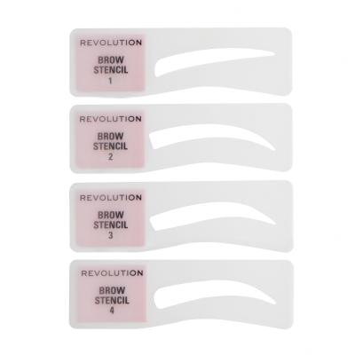 Makeup Revolution London Brow Powder Stamp &amp; Stencil Πούδρα φρυδιών για γυναίκες 0,65 gr Απόχρωση Granite