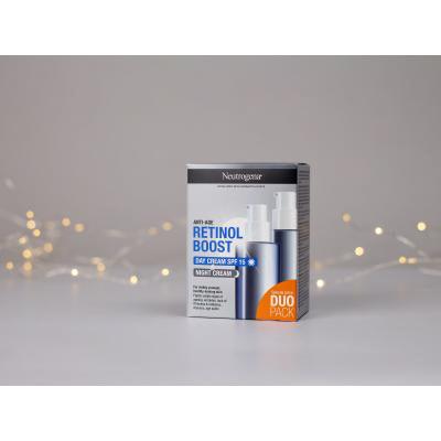 Neutrogena Retinol Boost Duo Pack Σετ δώρου Κρέμα προσώπου ημέρας Retinol Boost Day Cream SPF15 50 ml + κρέμα προσώπου νύχτας Retinol Boost Night Cream 50 ml