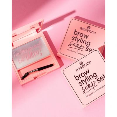 Essence Brow Styling Soap Set Τζέλ φρυδιών για γυναίκες 3,4 gr Απόχρωση Transparent