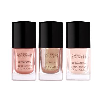 Gabriella Salvete Longlasting Enamel Nail Polish Set Σετ δώρου Βερνίκι νυχιών Longlasting Enamel 11 ml + βερνίκι νυχιών Longlasting Enamel 11 ml 45 Ballet + βερνίκι νυχιών Longlasting Enamel 11 ml 59 Treasure