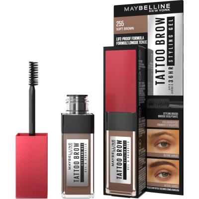 Maybelline Tattoo Brow 36H Styling Gel Τζέλ φρυδιών για γυναίκες 6 ml Απόχρωση 255 Soft Brown