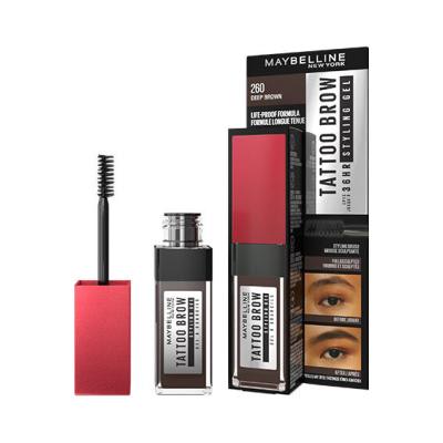 Maybelline Tattoo Brow 36H Styling Gel Τζέλ φρυδιών για γυναίκες 6 ml Απόχρωση 260 Deep Brown