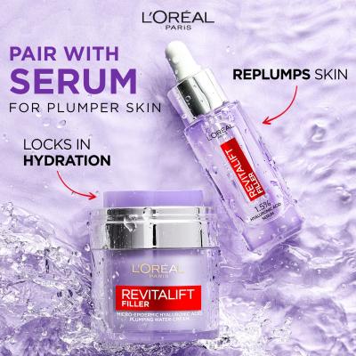 L&#039;Oréal Paris Revitalift Filler HA Plumping Water-Cream Κρέμα προσώπου ημέρας για γυναίκες 50 ml