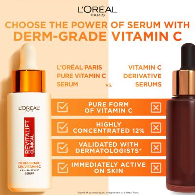 L&#039;Oréal Paris Revitalift Clinical Pure 12% Vitamin C Ορός προσώπου 30 ml