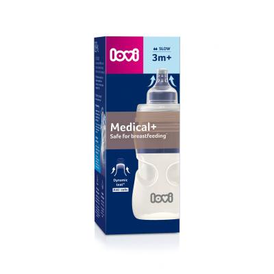 LOVI Medical+ Bottle 3m+ Slow Μπιμπερό για παιδιά 250 ml