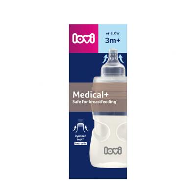 LOVI Medical+ Bottle 3m+ Slow Μπιμπερό για παιδιά 250 ml