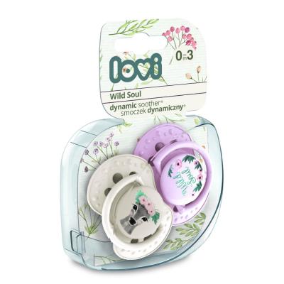 LOVI Wild Soul Dynamic Soother Girl 0-3m Πιπίλα για παιδιά 2 τεμ