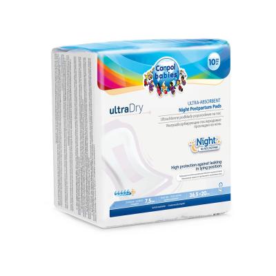 Canpol babies Ultra Dry Ultra-Absorbent Night Postpartum Pads Σερβιέτες για εγκυμονούσες για γυναίκες 10 τεμ