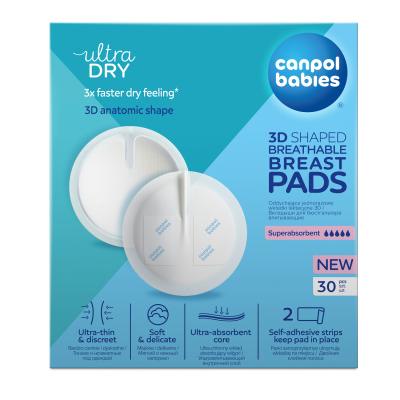 Canpol babies Ultra Dry 3D Shaped Breathable Breast Pads Επιθέματα στήθους για γυναίκες Σετ