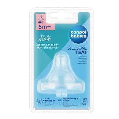 Canpol babies Easy Start Silicone Teat Medium 6m+ Θηλή για μπιμπερό για παιδιά 1 τεμ