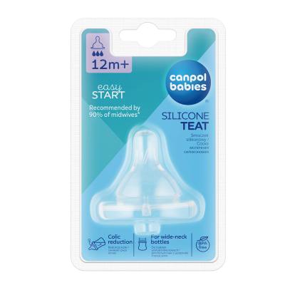 Canpol babies Easy Start Silicone Teat Fast 12m+ Θηλή για μπιμπερό για παιδιά 1 τεμ