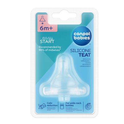 Canpol babies Easy Start Silicone Teat Porridge 6m+ Θηλή για μπιμπερό για παιδιά 1 τεμ